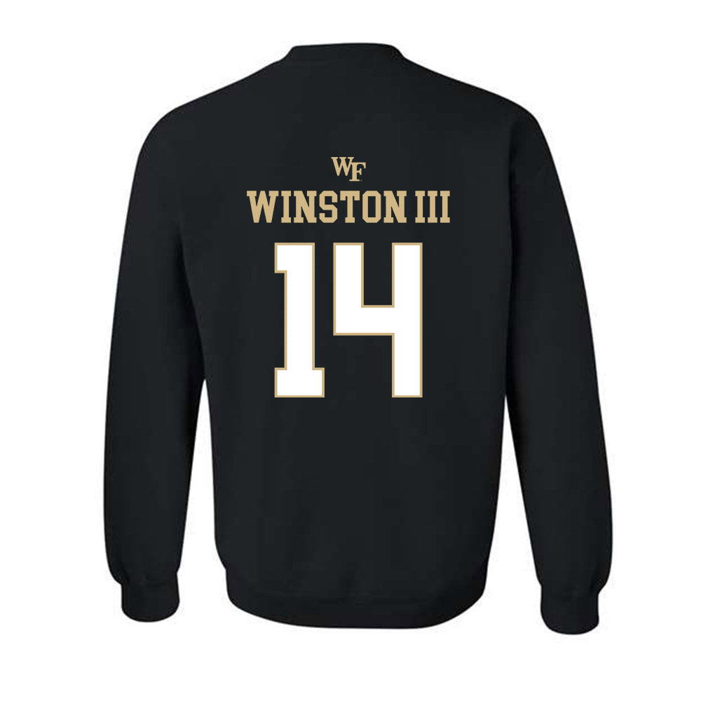 Wake Forest - NCAA Football : Braxton Winston III - Sports Shersey Crewneck Sweatshirt-1