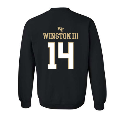 Wake Forest - NCAA Football : Braxton Winston III - Sports Shersey Crewneck Sweatshirt-1