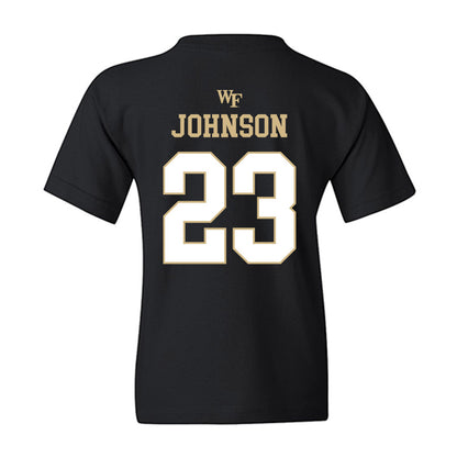 Wake Forest - NCAA Football : Braylon Johnson - Sports Shersey Youth T-Shirt-1