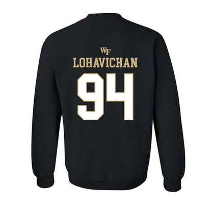 Wake Forest - NCAA Football : Zach Lohavichan - Sports Shersey Crewneck Sweatshirt-1