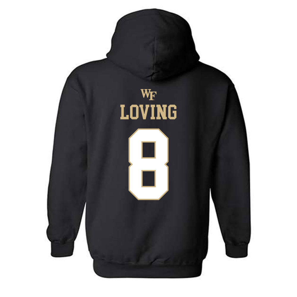 Wake Forest - NCAA Football : Jayden Loving - Sports Shersey Hooded Sweatshirt-1