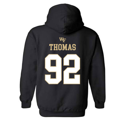 Wake Forest - NCAA Football : Ka'Shawn Thomas - Sports Shersey Hooded Sweatshirt-1