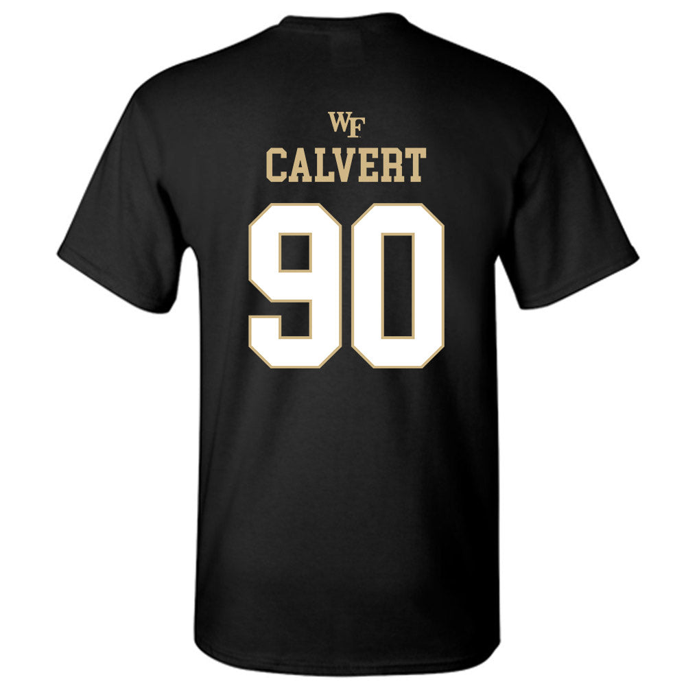 Wake Forest - NCAA Football : Connor Calvert - Sports Shersey T-Shirt-1