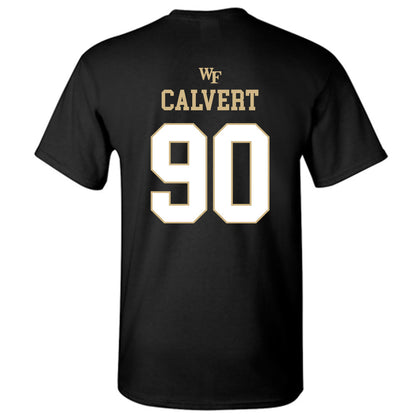 Wake Forest - NCAA Football : Connor Calvert - Sports Shersey T-Shirt-1