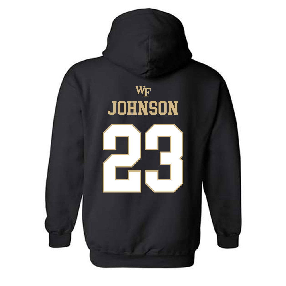 Wake Forest - NCAA Football : Braylon Johnson - Sports Shersey Hooded Sweatshirt-1