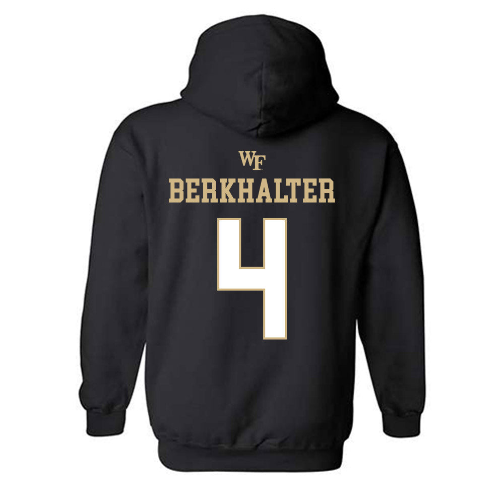 Wake Forest - NCAA Football : Sterling Berkhalter - Sports Shersey Hooded Sweatshirt-1
