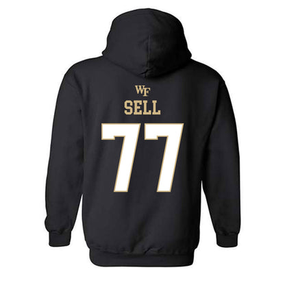 Wake Forest - NCAA Football : George Sell - Sports Shersey Hooded Sweatshirt-1