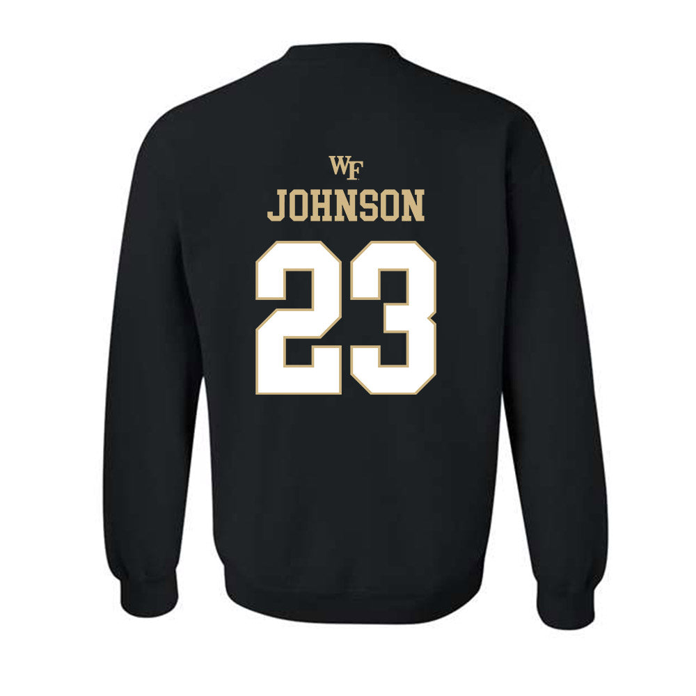 Wake Forest - NCAA Football : Braylon Johnson - Sports Shersey Crewneck Sweatshirt-1