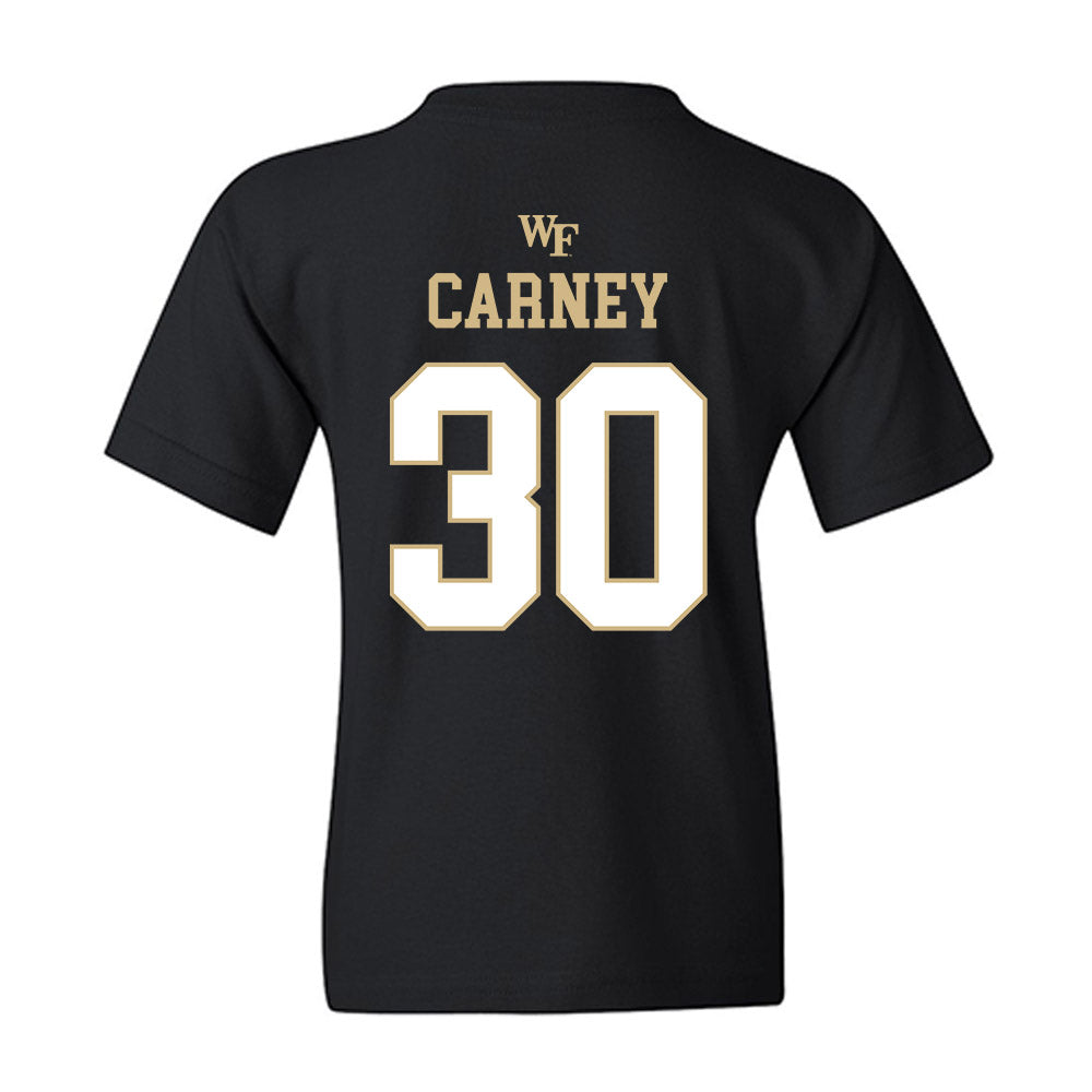 Wake Forest - NCAA Football : Tate Carney - Sports Shersey Youth T-Shirt-1