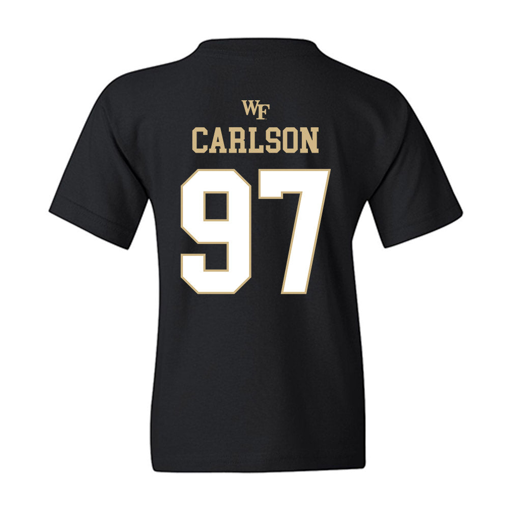 Wake Forest - NCAA Football : Caleb Carlson - Sports Shersey Youth T-Shirt-1