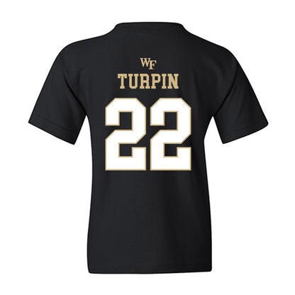 Wake Forest - NCAA Football : Myles Turpin - Sports Shersey Youth T-Shirt-1