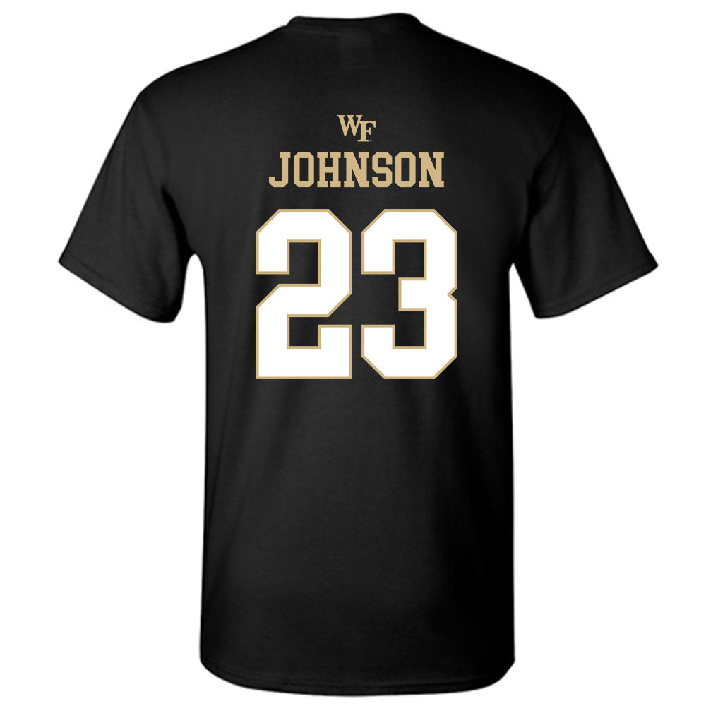 Wake Forest - NCAA Football : Braylon Johnson - Sports Shersey T-Shirt-1