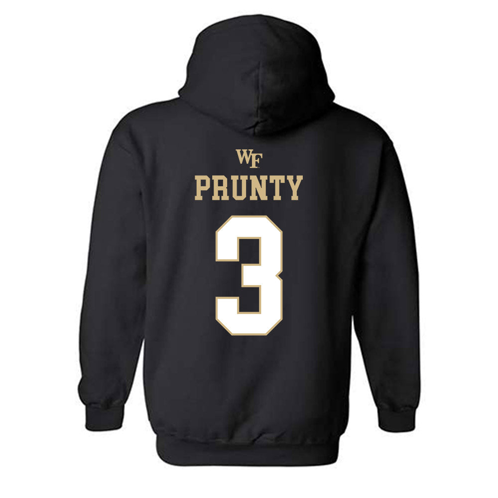 Wake Forest - NCAA Football : Karon Prunty - Sports Shersey Hooded Sweatshirt-1