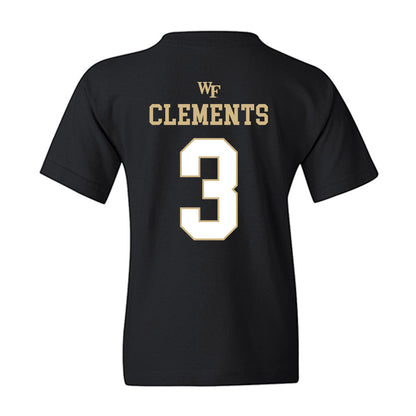 Wake Forest - NCAA Football : JaMario Clements - Sports Shersey Youth T-Shirt-1