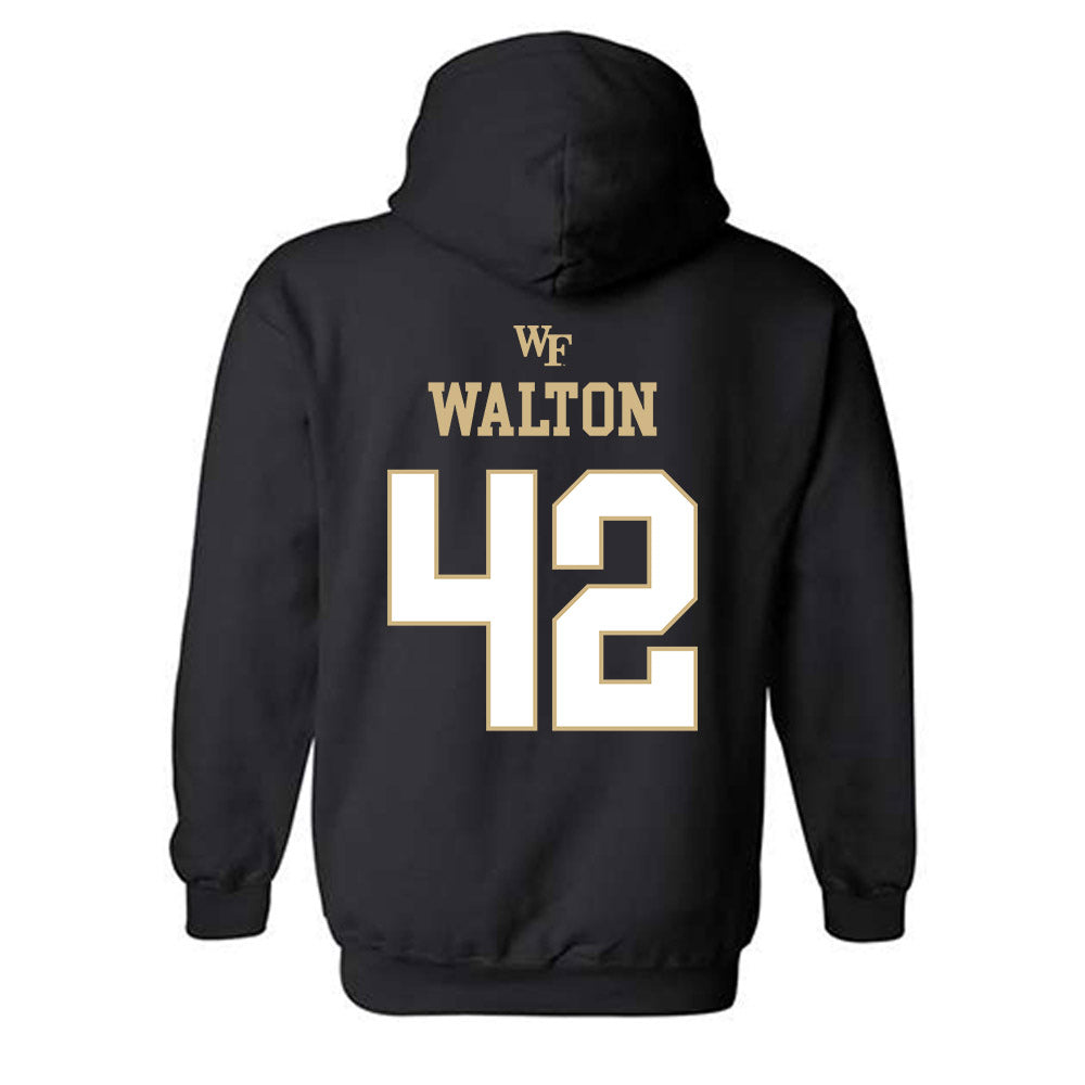 Wake Forest - NCAA Football : Tyler Walton - Sports Shersey Hooded Sweatshirt-1