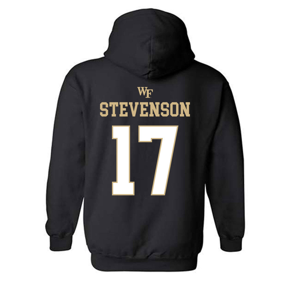 Wake Forest - NCAA Football : Zamari Stevenson - Sports Shersey Hooded Sweatshirt-1
