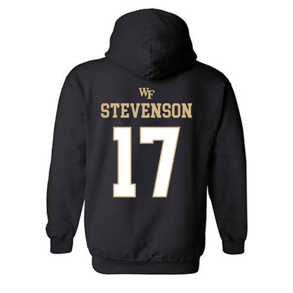 Wake Forest - NCAA Football : Zamari Stevenson - Sports Shersey Hooded Sweatshirt-1