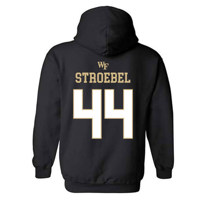 Wake Forest - NCAA Football : Wesley Stroebel - Sports Shersey Hooded Sweatshirt-1