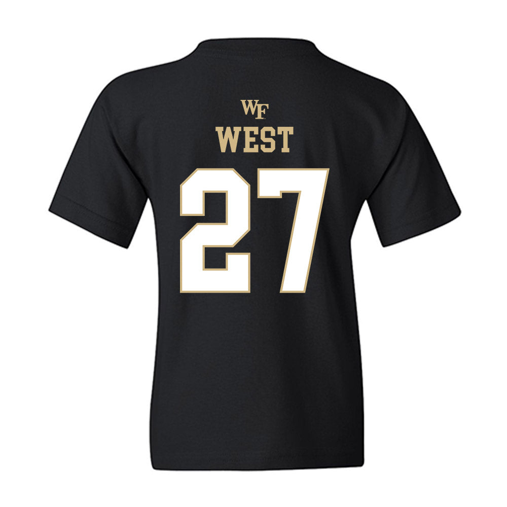 Wake Forest - NCAA Football : Travon West - Sports Shersey Youth T-Shirt-1