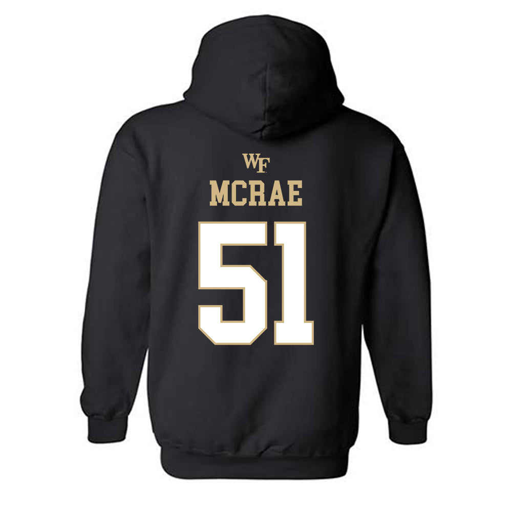 Wake Forest - NCAA Football : Devin McRae - Hooded Sweatshirt Sports Shersey