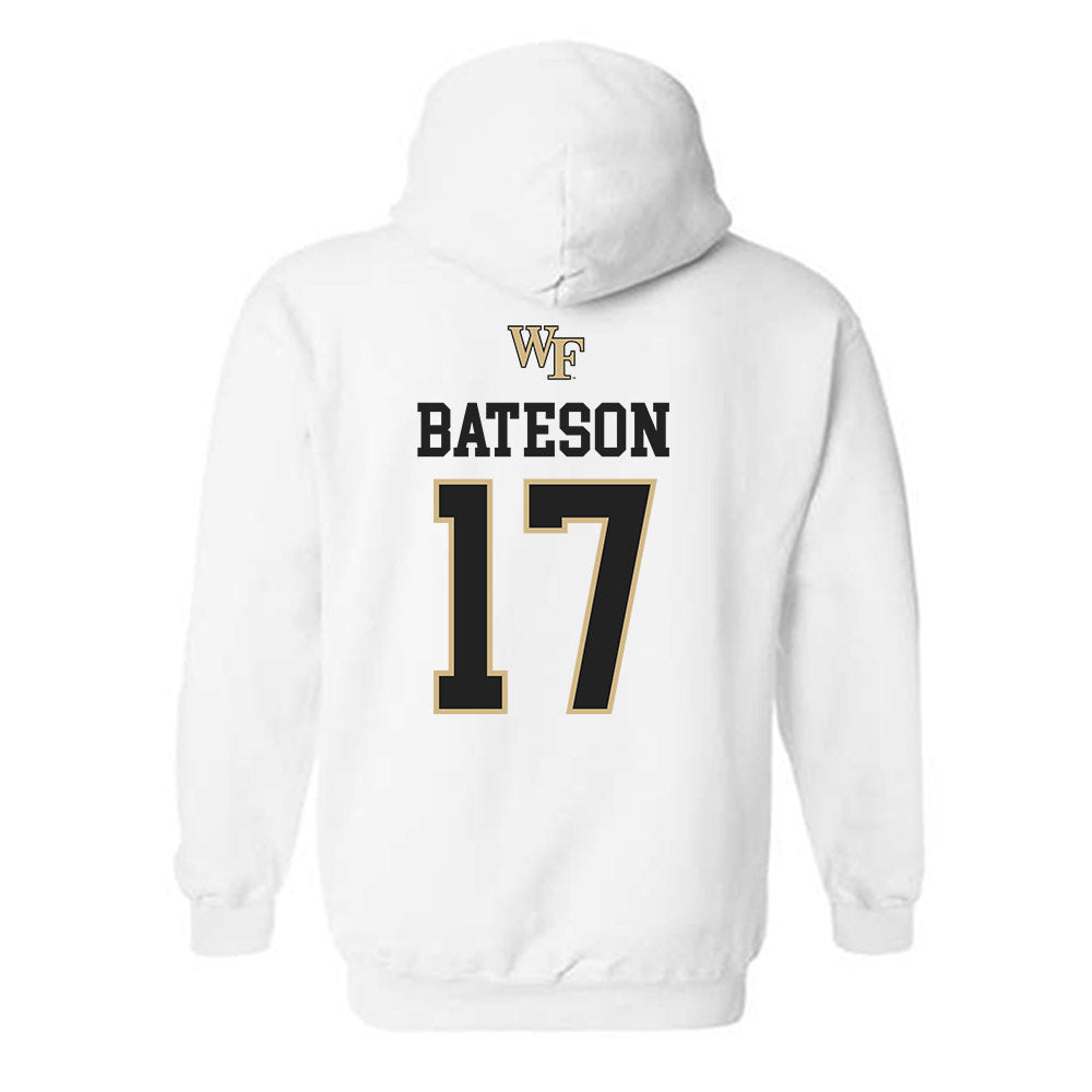 Wake Forest - NCAA Men's Soccer : Pierce Bateson - Generic Sports Shersey Hooded Sweatshirt