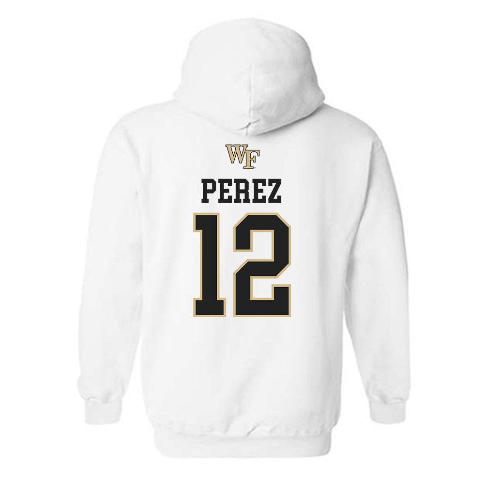Wake Forest - NCAA Men's Soccer : Jose Perez - Generic Sports Shersey Hooded Sweatshirt