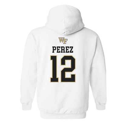 Wake Forest - NCAA Men's Soccer : Jose Perez - Generic Sports Shersey Hooded Sweatshirt