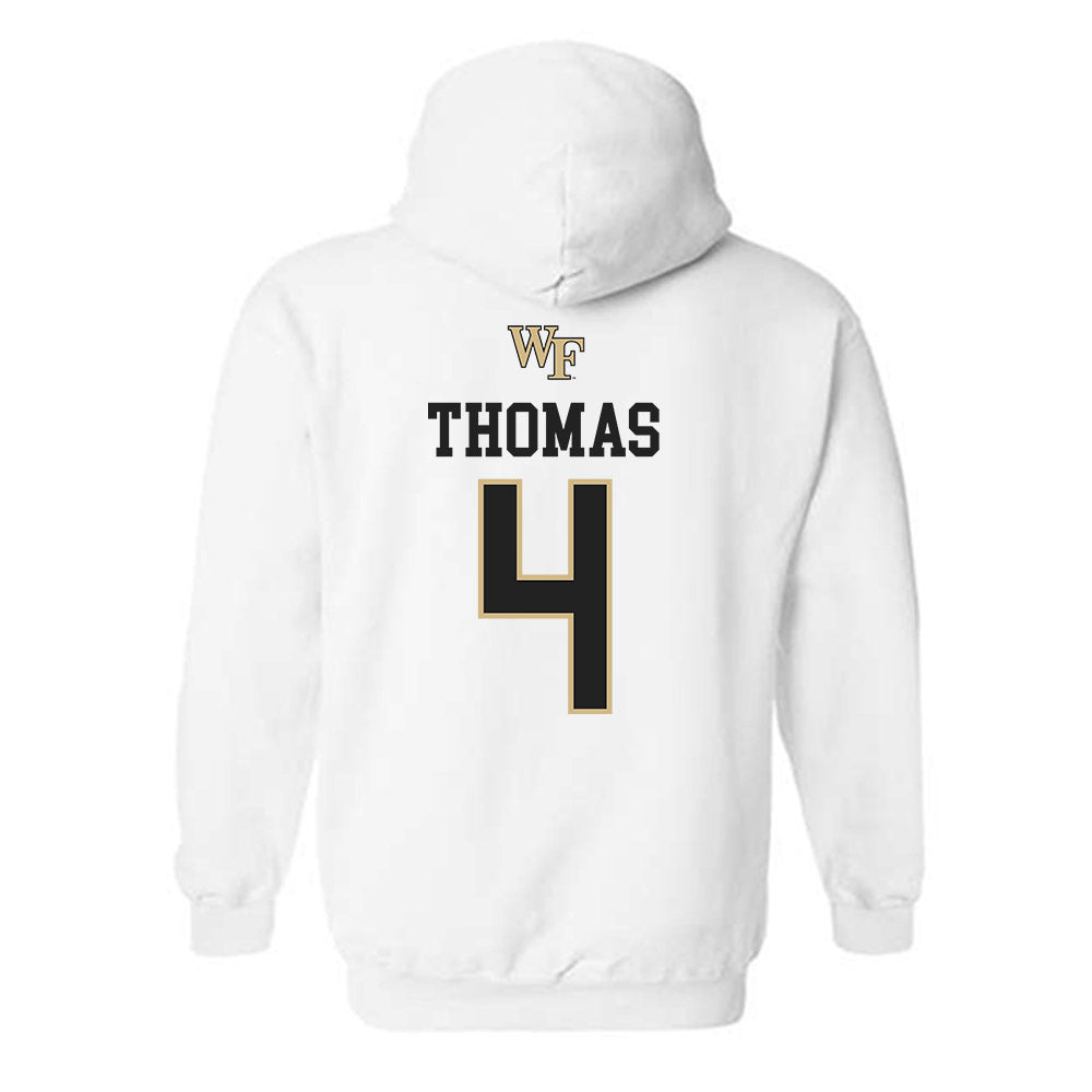 Wake Forest - NCAA Men's Soccer : Amoni Thomas - Generic Sports Shersey Hooded Sweatshirt