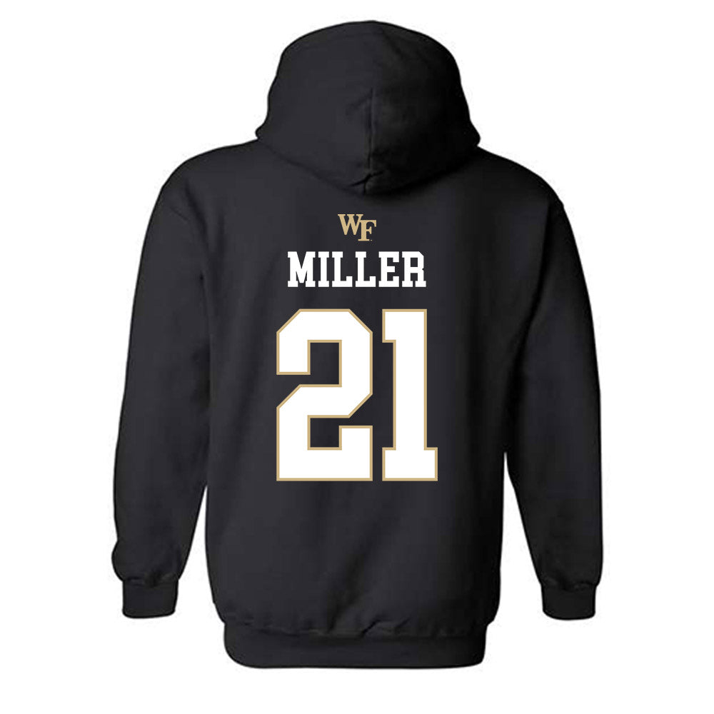 Wake Forest - NCAA Baseball : Jackson Miller - Generic Sports Shersey Hooded Sweatshirt-1