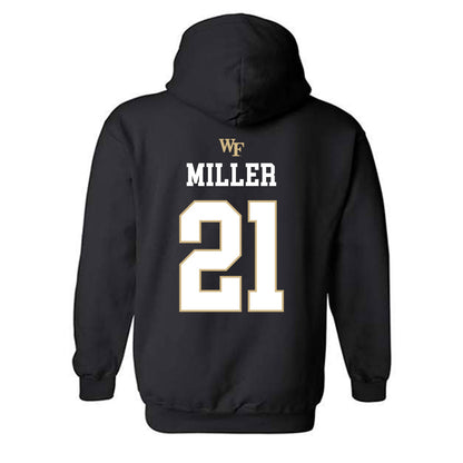 Wake Forest - NCAA Baseball : Jackson Miller - Generic Sports Shersey Hooded Sweatshirt-1