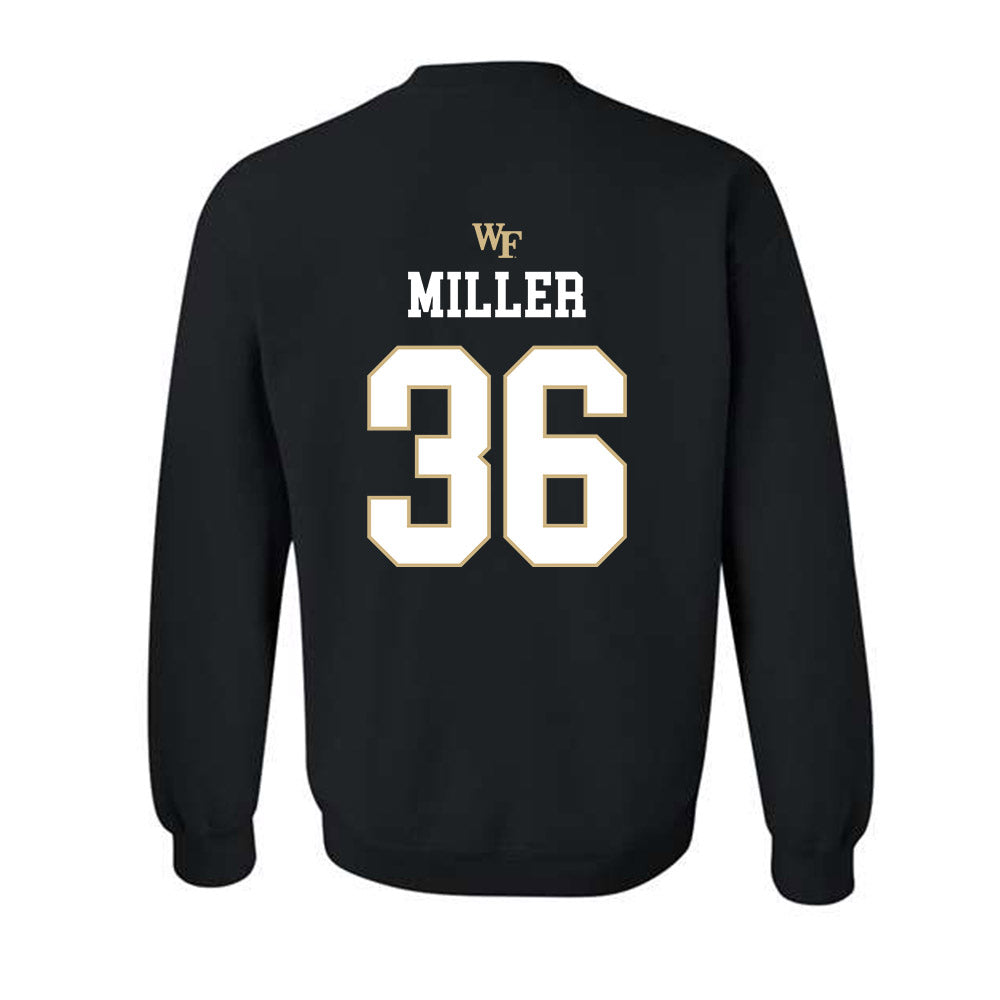 Wake Forest - NCAA Baseball : Cole Miller - Generic Sports Shersey Crewneck Sweatshirt-1