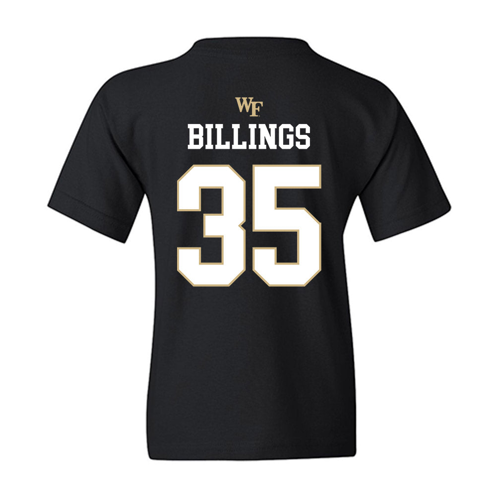Wake Forest - NCAA Baseball : Luke Billings - Generic Sports Shersey Youth T-Shirt-1