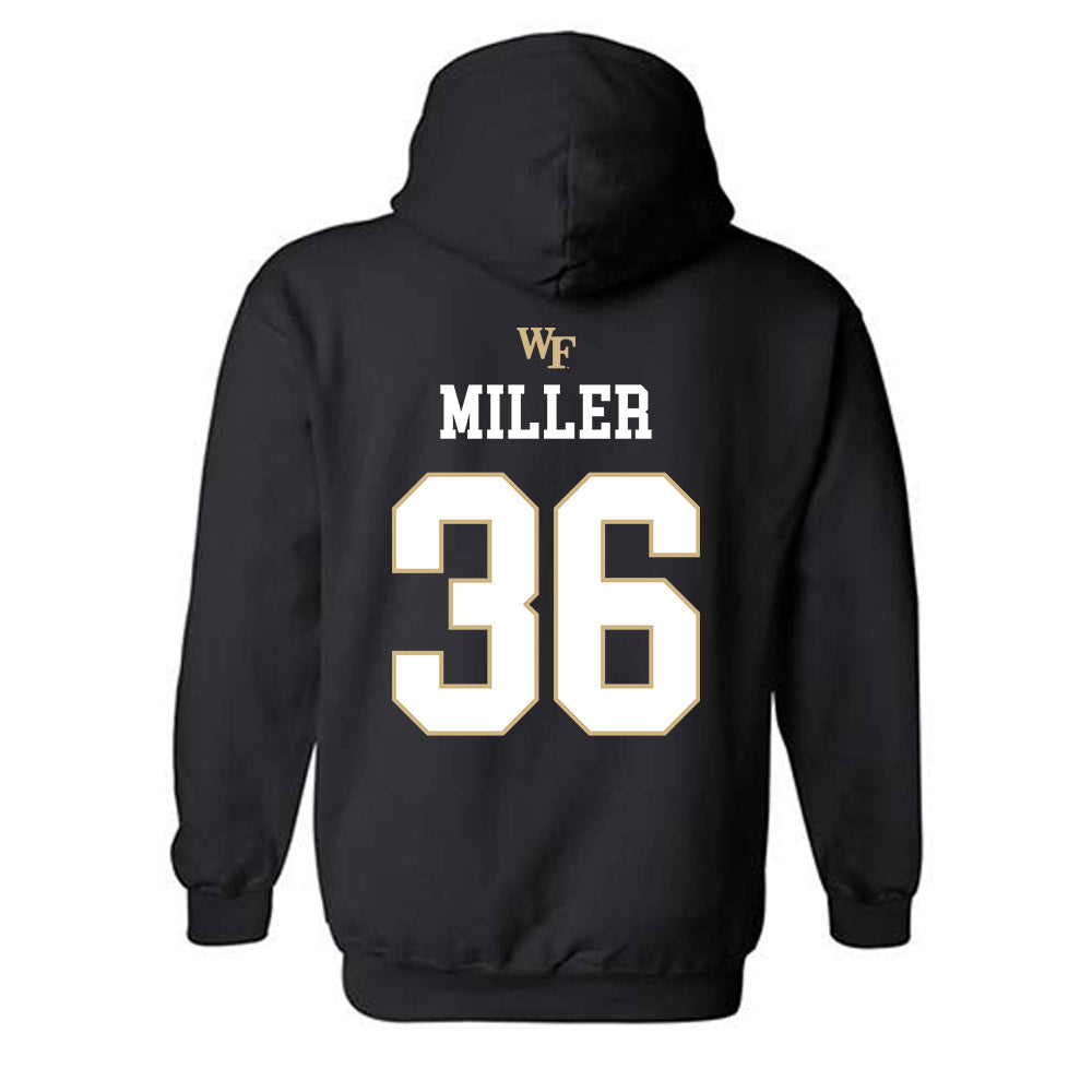 Wake Forest - NCAA Baseball : Cole Miller - Generic Sports Shersey Hooded Sweatshirt-1