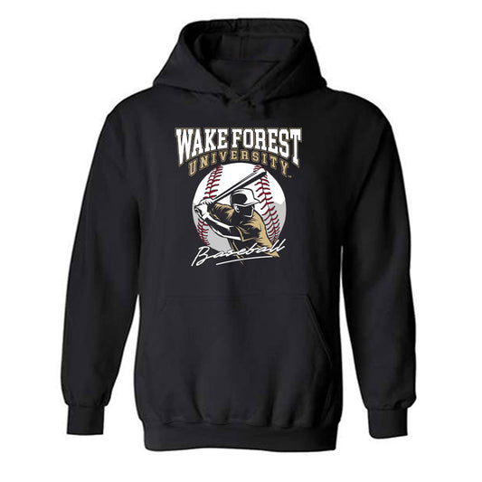 Wake Forest - NCAA Baseball : Ethan Conrad - Generic Sports Shersey Hooded Sweatshirt-0