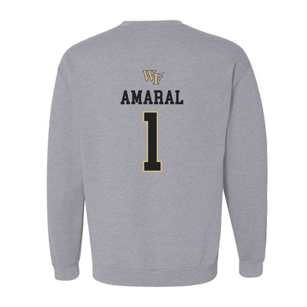 Wake Forest - NCAA Women's Soccer : Valentina Amaral - Generic Sports Shersey Crewneck Sweatshirt