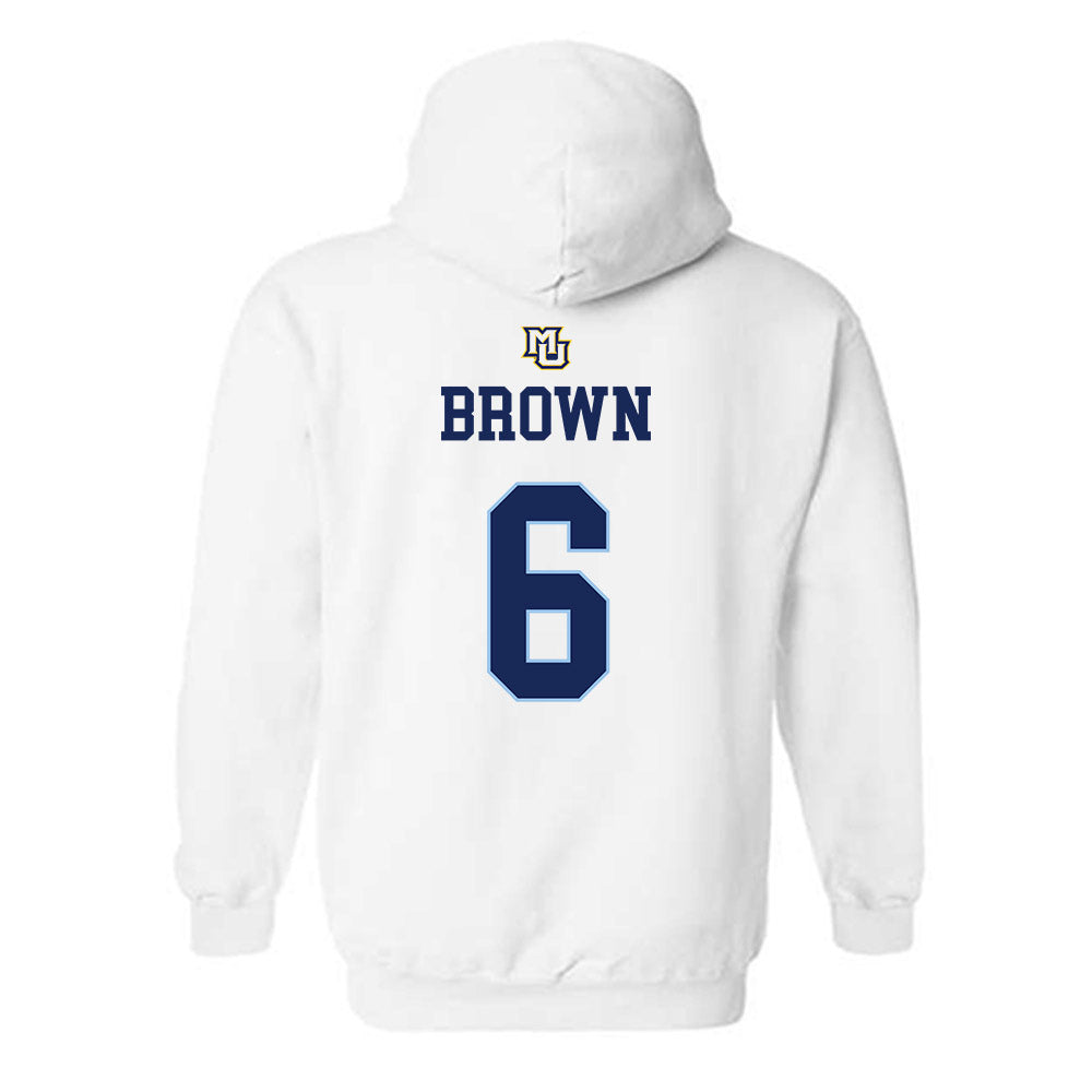 Marquette - NCAA Women's Lacrosse : Haley Brown - Generic Shersey Hooded Sweatshirt-1