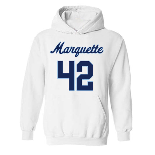 Marquette - NCAA Women's Lacrosse : Annabel Carlin - Generic Shersey Hooded Sweatshirt-0