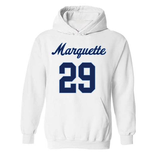 Marquette - NCAA Women's Lacrosse : Megan Hansen - Generic Shersey Hooded Sweatshirt-0