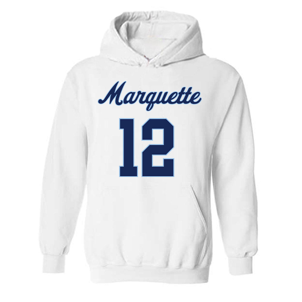 Marquette - NCAA Women's Lacrosse : Ella Mautz - Generic Shersey Hooded Sweatshirt-0