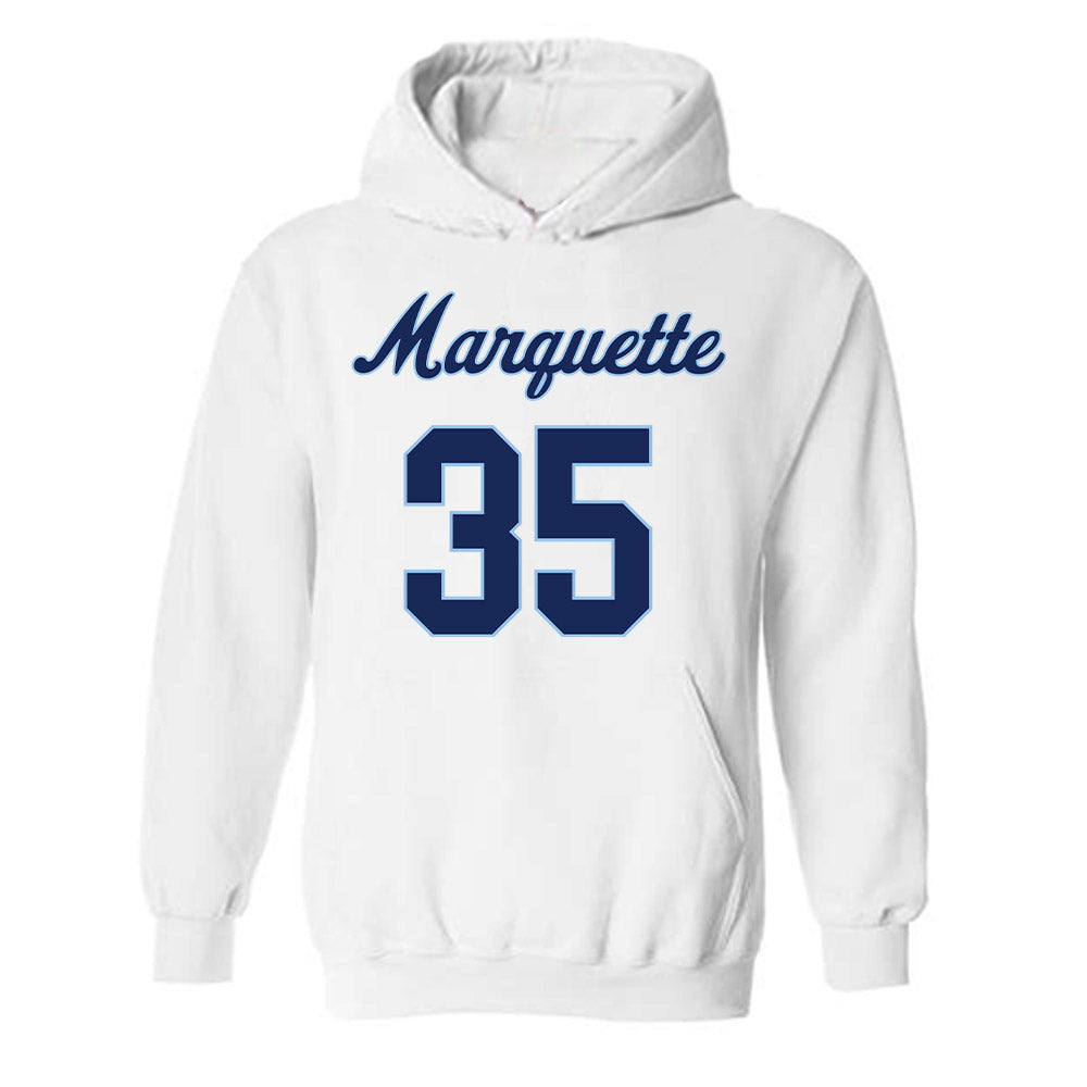 Marquette - NCAA Women's Lacrosse : Eliza Agate - Generic Shersey Hooded Sweatshirt-0
