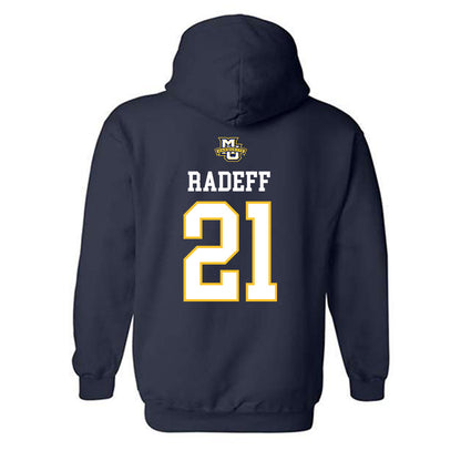 Marquette - NCAA Women's Volleyball : Elena Radeff - Sports Shersey Hooded Sweatshirt-1