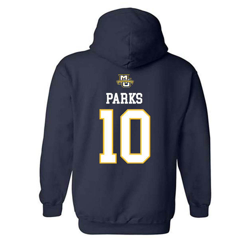 Marquette - NCAA Women's Volleyball : Emma Parks - Sports Shersey Hooded Sweatshirt-1