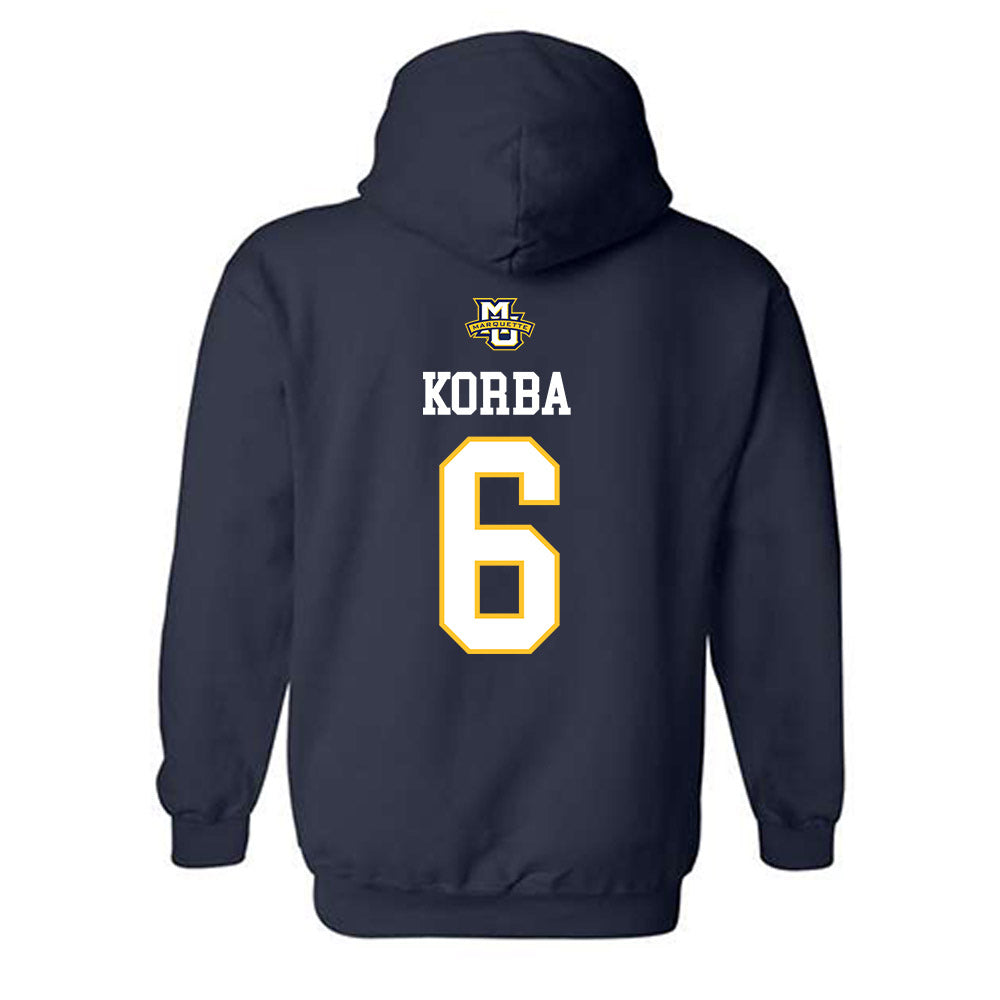Marquette - NCAA Women's Volleyball : Alexandra Korba - Sports Shersey Hooded Sweatshirt-1