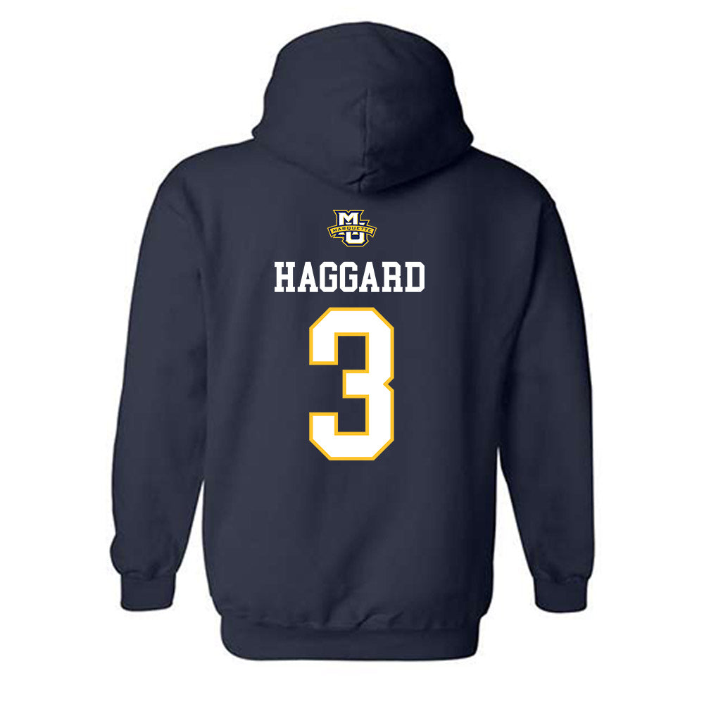 Marquette - NCAA Women's Volleyball : Isabela Haggard - Sports Shersey Hooded Sweatshirt-1