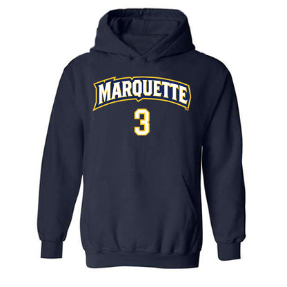 Marquette - NCAA Women's Volleyball : Malayah Long - Sports Shersey Hooded Sweatshirt