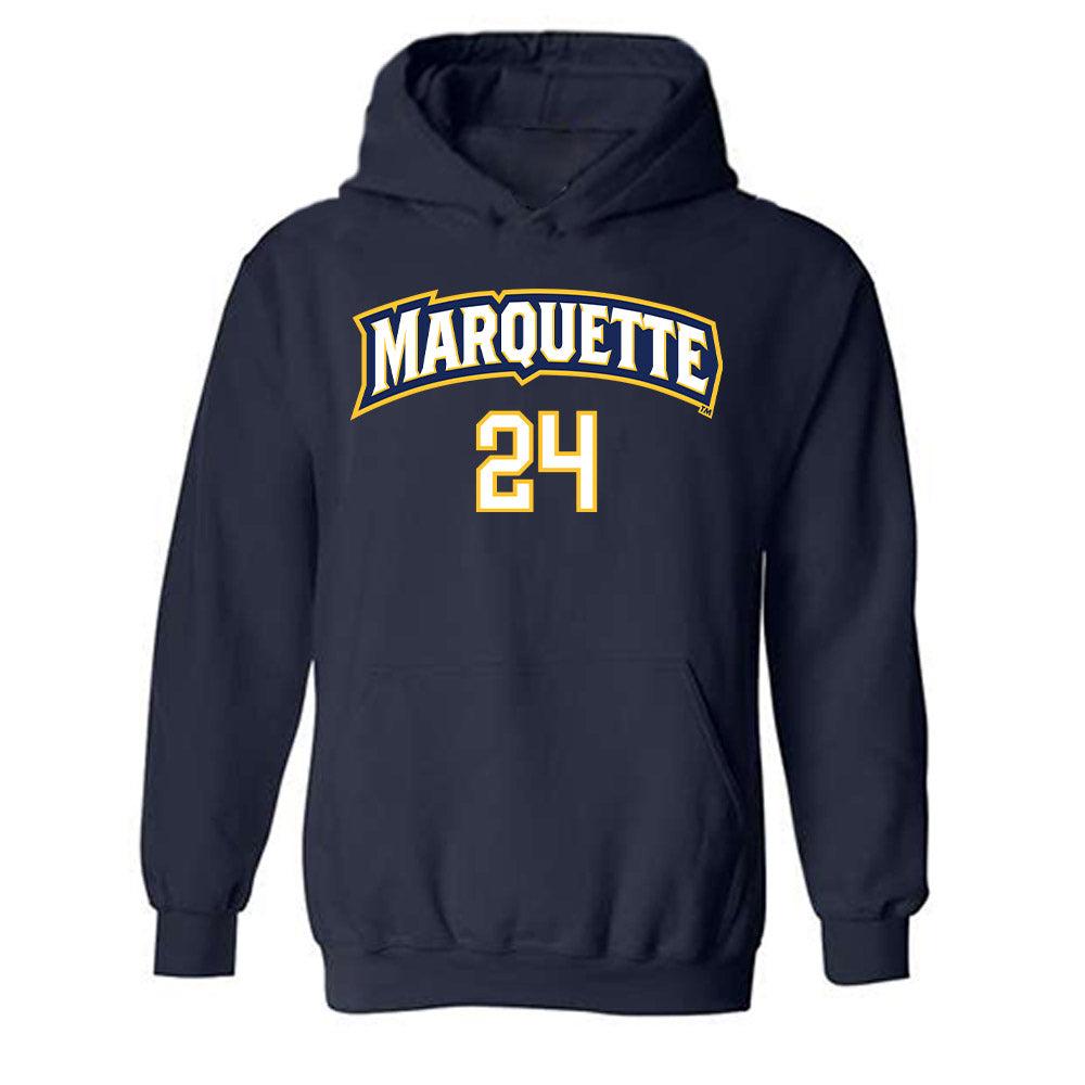Marquette - NCAA Women's Volleyball : Avery Helms - Sports Shersey Hooded Sweatshirt-0