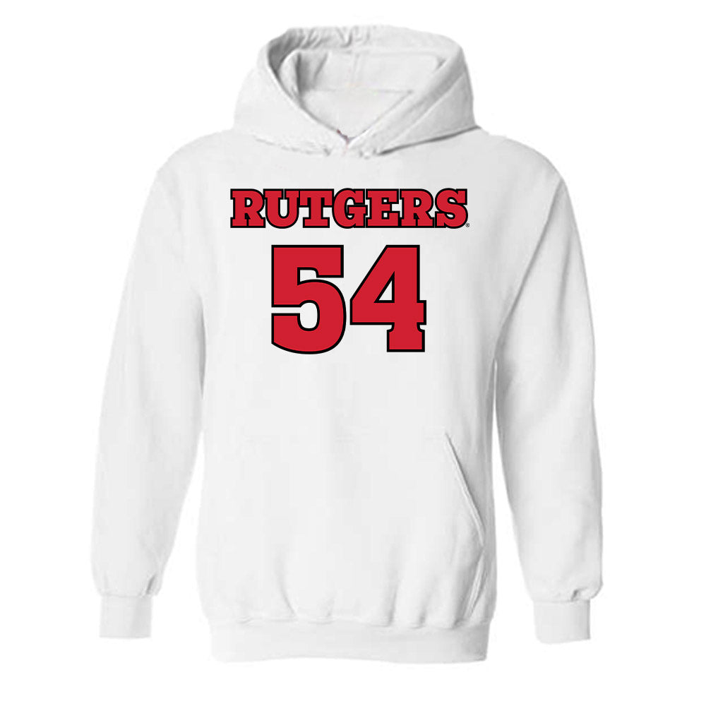 Rutgers - NCAA Football : Taj White - Sports Shersey Hooded Sweatshirt-0