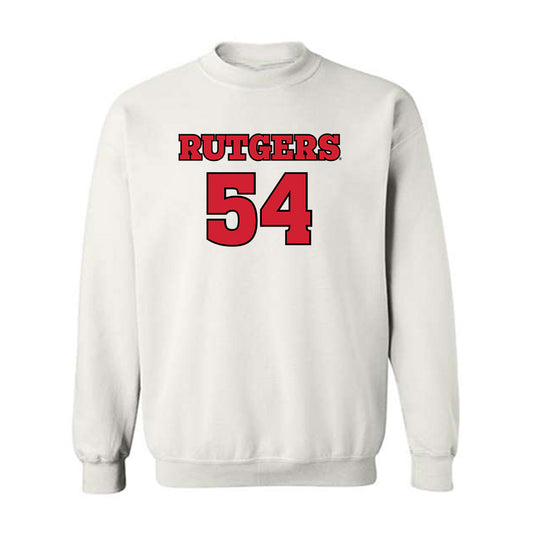 Rutgers - NCAA Football : Taj White - Sports Shersey Crewneck Sweatshirt-0