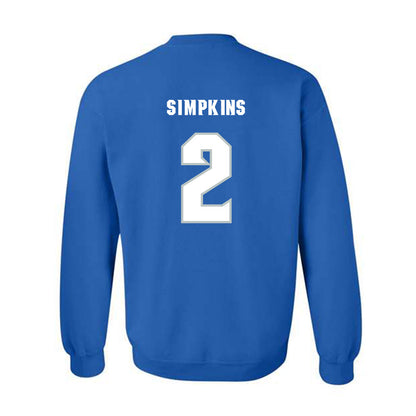 Seton Hall - NCAA Men's Basketball : Tajuan Simpkins - Generic Shersey Crewneck Sweatshirt-1