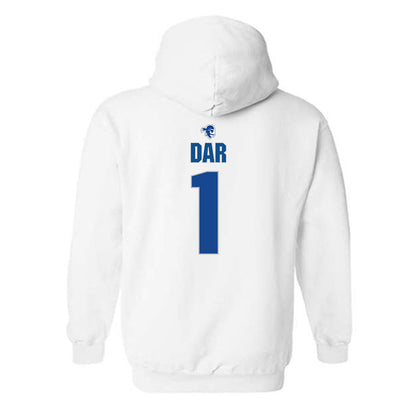 Seton Hall - NCAA Men's Basketball : Jacob Dar - Fashion Shersey Hooded Sweatshirt-1